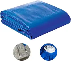 Genérico Capa de Proteção para Piscina 5x3 Metros 200 Micras - Azul, Retangular, 100% Impermeável, Dreno Central