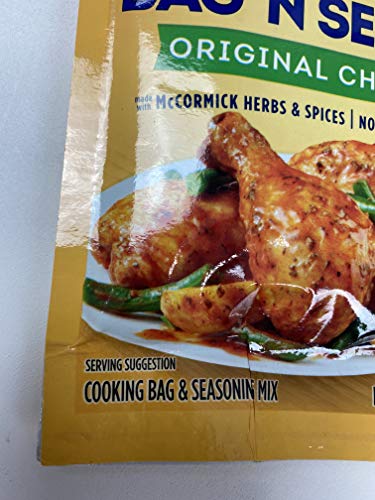 McCormick Bag 'n Season Original Chicken Cooking Bag & Seasoning Mix, 1.25 oz (Pack of 6)