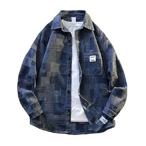 Veste Jean Homme Veste Homme Mi Saison Légère Été Printemps Chemise Western Blouson Moto Manteaux Et Blousons Ete Leger D'Été Toile Bombers Décontracté...