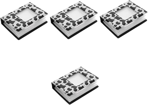 Tofficu 4 tarjetas de notas, tarjetas de vaca, organizador de álbumes, impresión de fotos, soporte de película de identificación, mini carpeta de