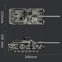 YILETKC Technik Leopard 2A7 Panzer Bausteine Bausatz, 1009 Teile Militär Deutscher Panzer Konstruktionsspielzeug, WW2 Armee Klemmbausteine Tank Modellbausatz, Geschenk für Teenager und Erwachsene – Ansicht 8