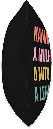 Miniatura 2 de Designs De Nomes Engraçados Para Mulher Divertido cojín portugués con diseño de nombre Hamnah, 16 x 16 pulgadas, multicolor
