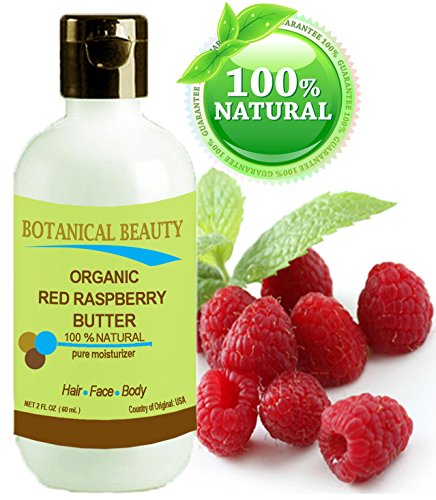 RED RASPBERRY BUTTER ORGANIC 2 fl.oz - 60 ml. 100 % Natural / 100% PURE BOTANICALS / 100% PURE MOISTURIZER. For Skin, Bo