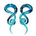 2pcs Glass Spiral Ear Plugs Expander Tunnels Ear Piercing Jewelry 0g(8mm)