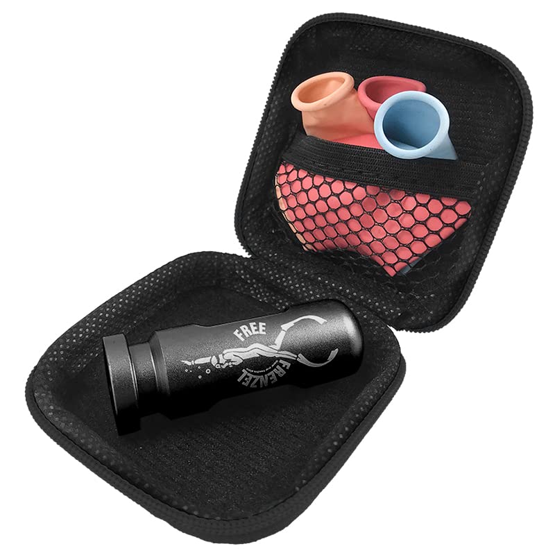 AUTOKOLA Frenzel Ear Equalization Training Tool Practing Ear Pressure Balance Diving Freediving Spearfishing Underwater Apnea (Black)