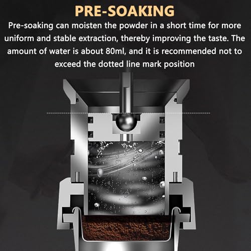 Macchina per caffè Espresso Manuale - Macchina per caffè Portatile a Leva Diretta con pressa Manuale, Pressione di Estrazione Regolabile da 0 a 12 Bar per Uso Domestico ed Esterno