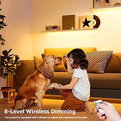 Image of Neon Rope Lights, 16.4ft Rope Lights with Dimmable Remote and Adapter, Waterproof Flexible Smart Led Strip Lights for Bedroom, Super Bright, DIY Neon Sign, Indoors Outdoors Wall Decor, Yellow