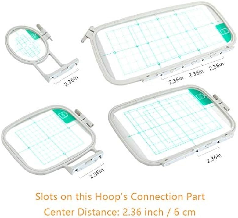 Sew Tech Stickelrahmen zum Sticken und Nähen Kompatibel Brother Innov-is 1250 700E 750E F440E Stickmaschine Rahmen (4in1-Set)
