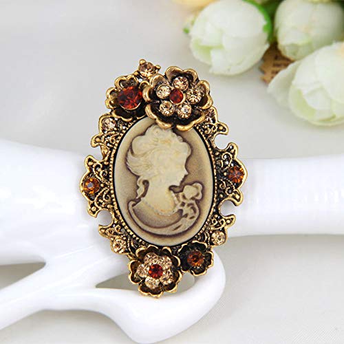 Ezing 4Pcs Brooch Lot with Large Big Size Rhinestone Crystal Fashion Jewelry4