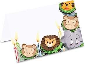 PRICARO Jungle Safari Place Cards, 50 Pieces