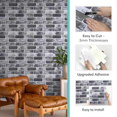 Paneles de pared de ladrillo autoadhesivos e impermeables aislantes modelo C223 5