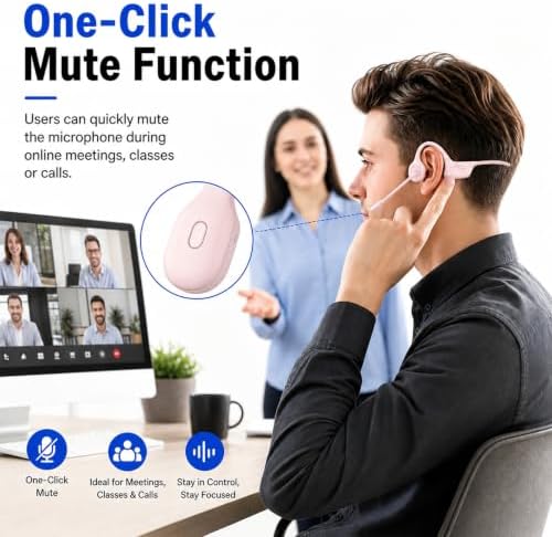 Open-Ear Headphones with Noise-Canceling Mic, Bone Conduction Headphones - 2