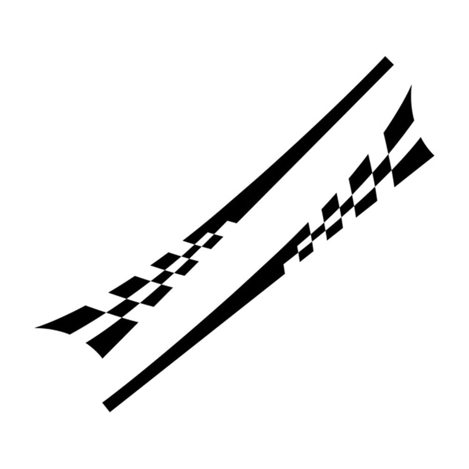 RWQZEOJO For MG HS ZS MG5 MG6 TF GT6 Car Side Door Stickers, Racing Checker Body Stripes Vinyl Graphics Decals, Car Sport Exterior Styling Decoration, 220x25CM,A