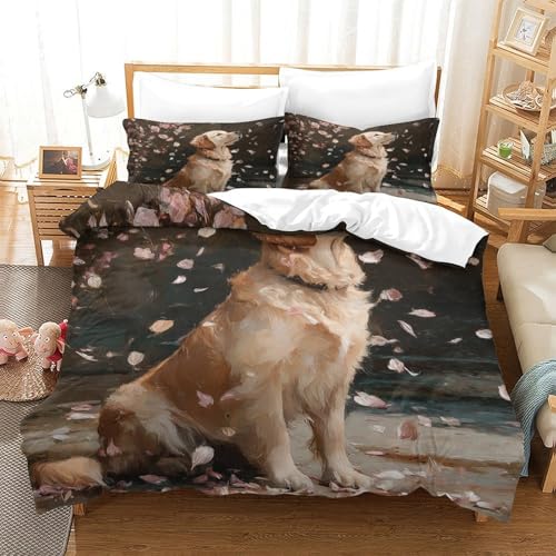 Housse de couette chien fermeture éclair cachée pour un entretien facile