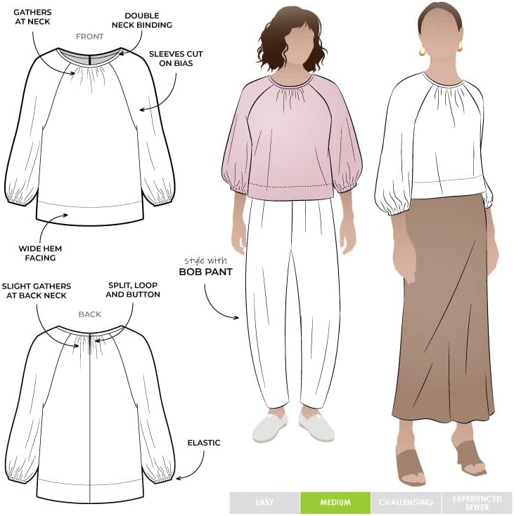 Style Arc Sewing Pattern - Verona Woven Top (Sizes 10-22)