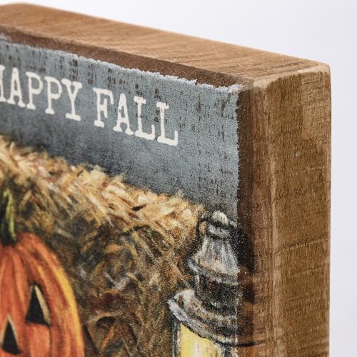 Primitives-By-Kathy-Happy-Fall-Home-Decor-Block-Sign-4-inch-Square Primitives By Kathy Happy Fall Home Decor Block Sign 4 inch Square