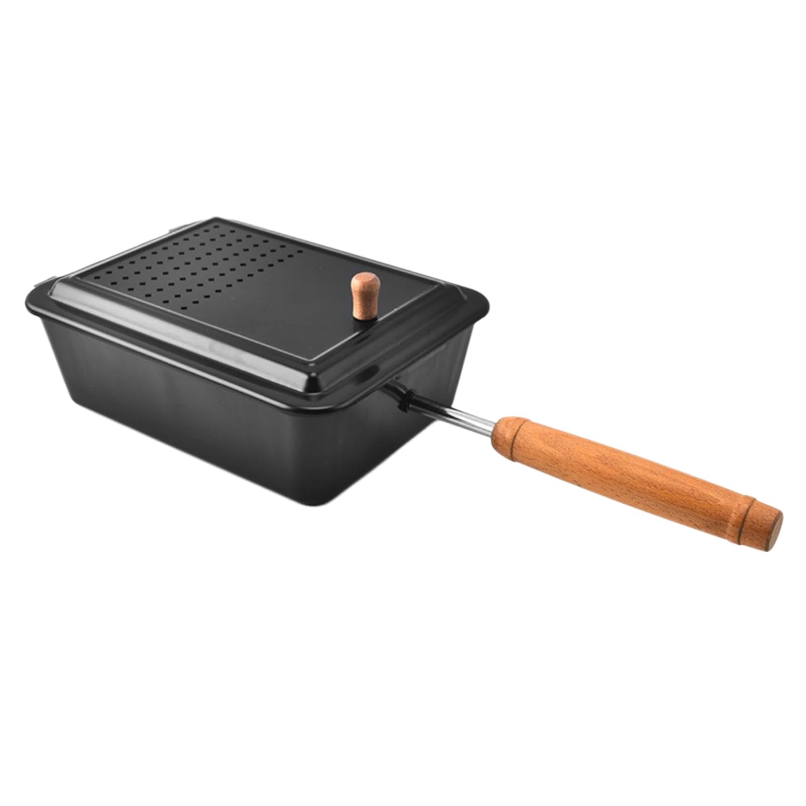 Palomitas de maíz para estufa, sartén de mano para hacer palomitas de maíz con tapa ventilada, herramienta de cocina antiadherente para palomitas de maíz caseras y aperitivos