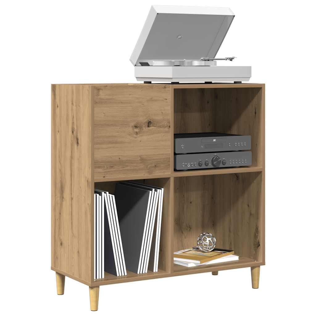 Mobile per dischi in legno ingegneria rovere Artisan 84,5 x 38 x 89 cm, mobile per giradischi, supporto per dischi in vinile, scaffale per CD elegante pratica moderna durevole robusta