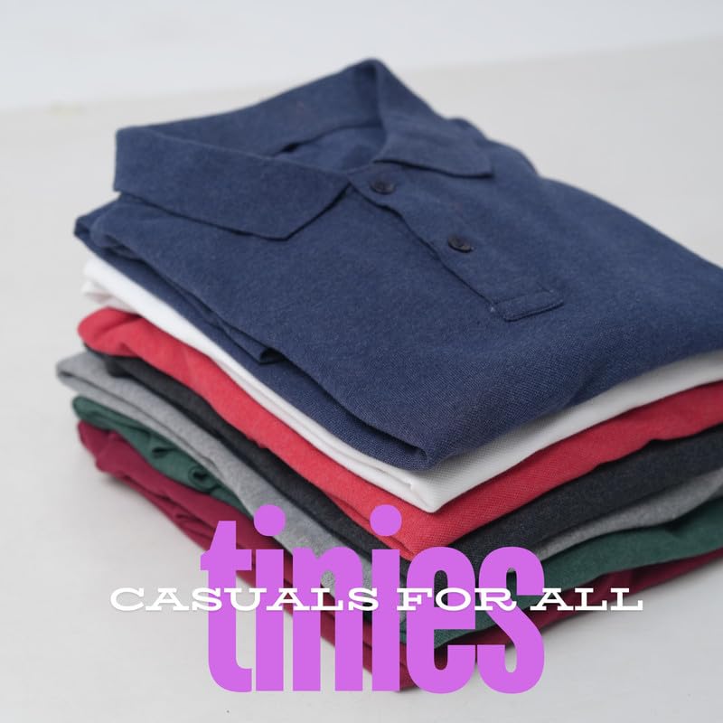Image of Men's & Boys' Pure Cotton Polo T-Shirt - Half Sleeves, Regular Fit, Solid Plain Classic Polo Collar | Casual & Sportswear