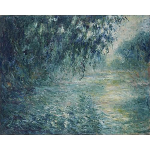 Toile Monet Matin sur la Seine 127x101 cm pour salon