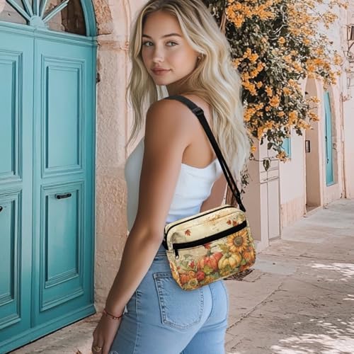 Small Shoulder Cross Body Bag for Women, Halloween Christmas Camera Shoulder Handbag Purse Zipper Phone Pocket3