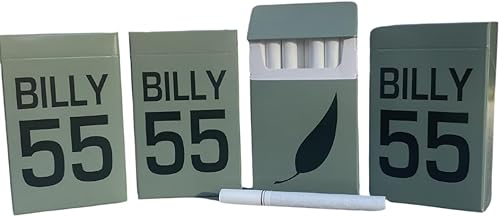 Cigarrillos de hierbas de té verde Billy 55 en un paquete de muestra de 4 sin tabaco sin nicotina alternativos todos los paquetes de 4 con sabor
