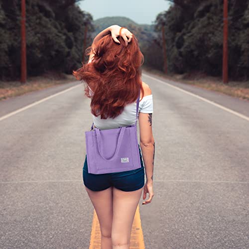 Image of Valleycomfy Corduroy Tote Bag for Women Travel Crossbody Bag Purse Women Shoulder Bags Work Handbags Everyday Hobo Bag