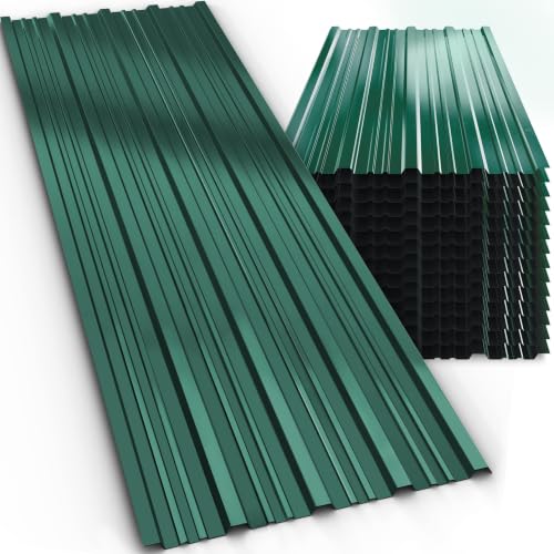 GARDEBRUK 14x Paneles Tejado Trapezoidales 110x46cm 7m² Verde