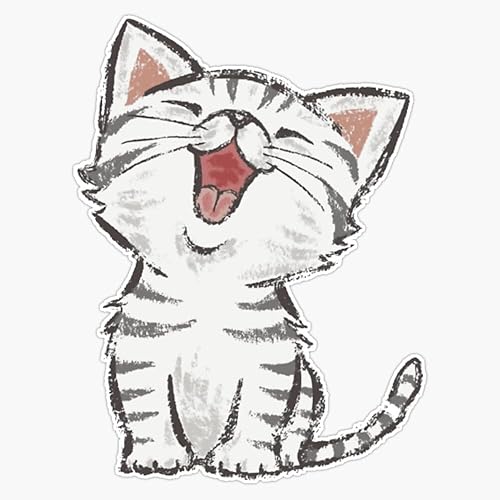 Miniatura 1 de Adhesivo de vinilo impermeable para amantes de los gatos y gatos lindos y maravillosos gatos, calcomanía de 5 pulgadas