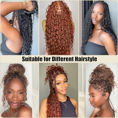 IXIMII 350 Human Hair Braiding Hair 18 inch 100g Ginger Deep Wave Bulks — view 6