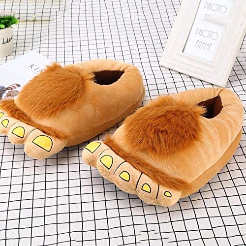 Women & Kids Brown Indoor Slippers - Big Feet, Soft, Cozy, Warm Memory Foam & Cotton Home Slippers3
