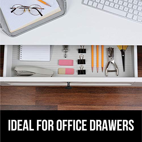 image for Gorilla Grip Ribbed Top Drawer and Shelf Liner, Non Adhesive Roll, 17.