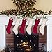 LimBridge Christmas Stockings, 6 Pack 15 inches Small Size Cable Knit Knitted Xmas Rustic Personalized Stocking Decorations for Family Holiday Season Decor, Cream or Burgundy
