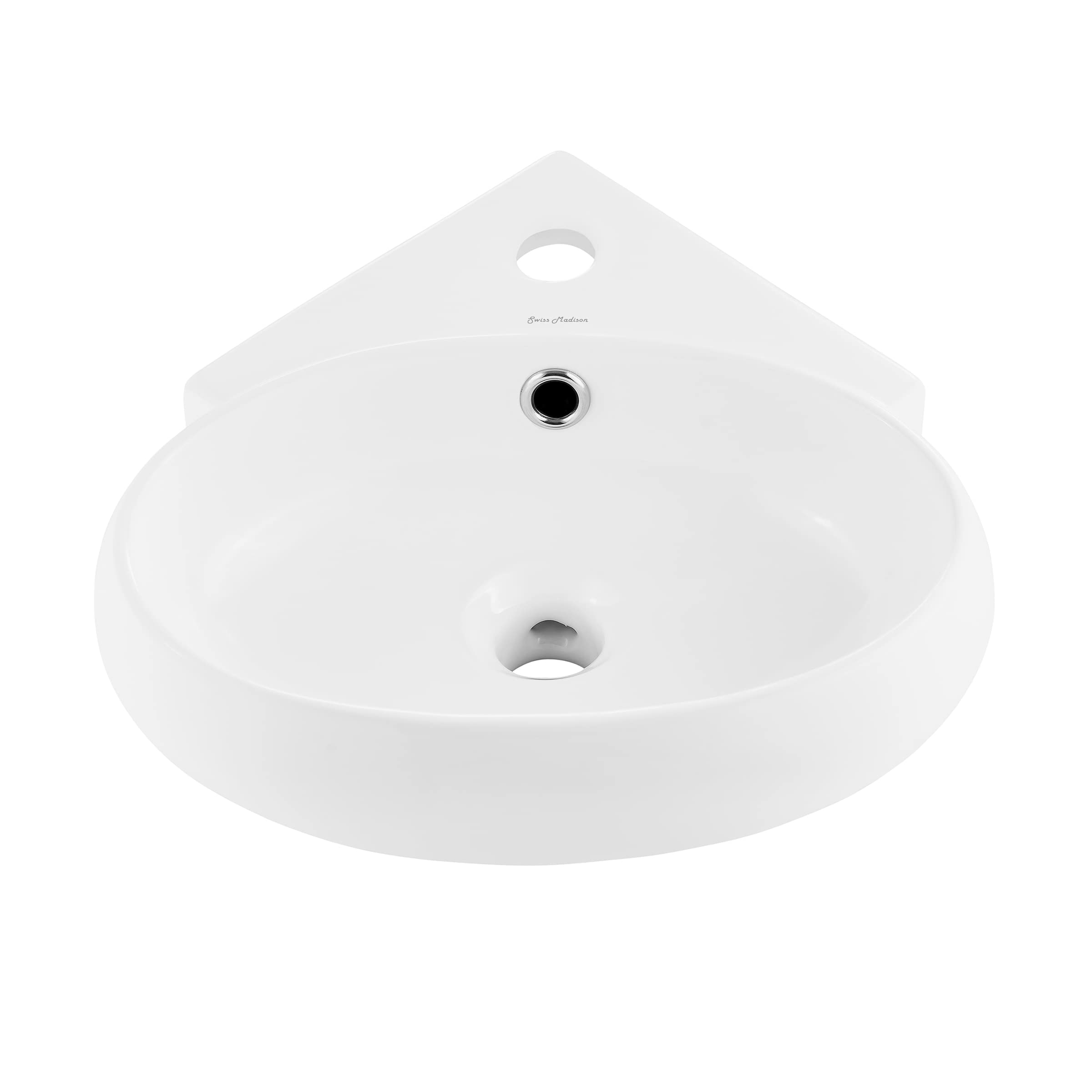 Lavabo de esquina suspendido Swiss Madison SM-WS328 para ganar espacio en baños estrechos