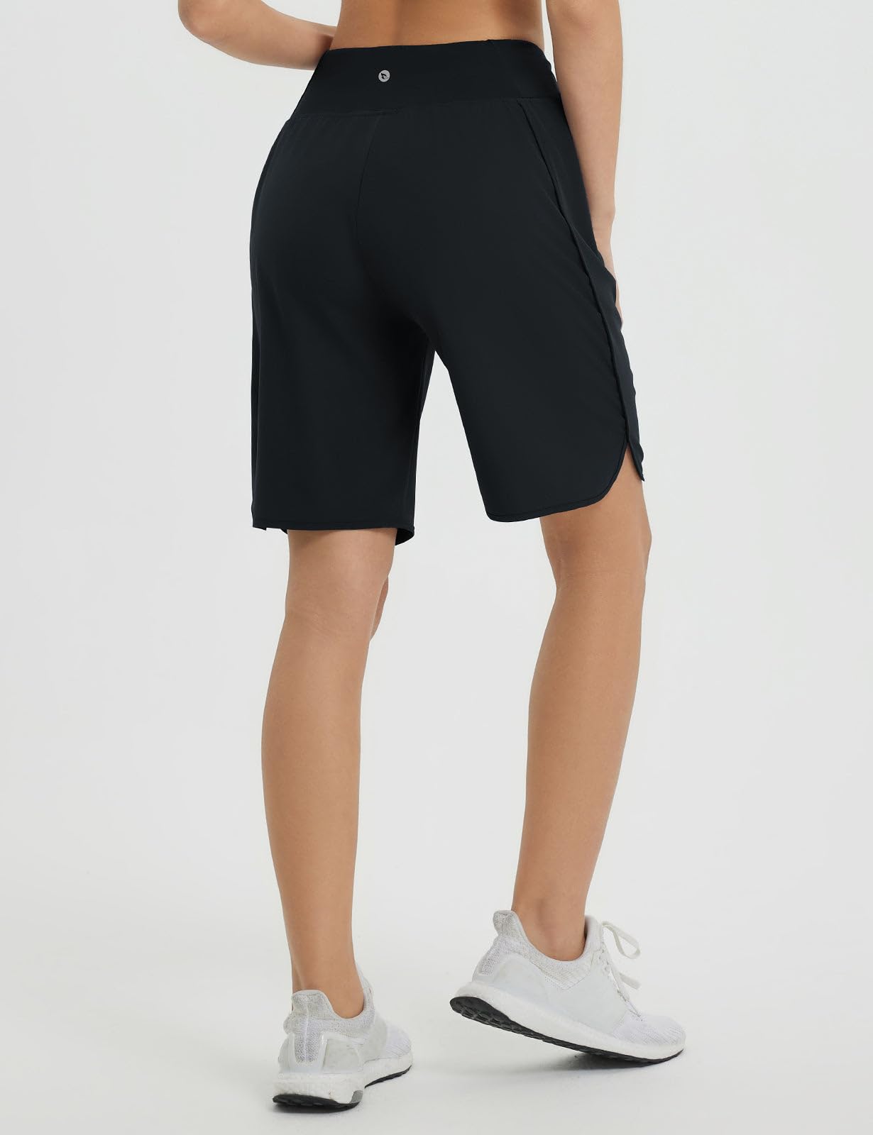 baleaf Damen 9" Sportshorts lang Laufhose kurz Runningshorts Quick Dry