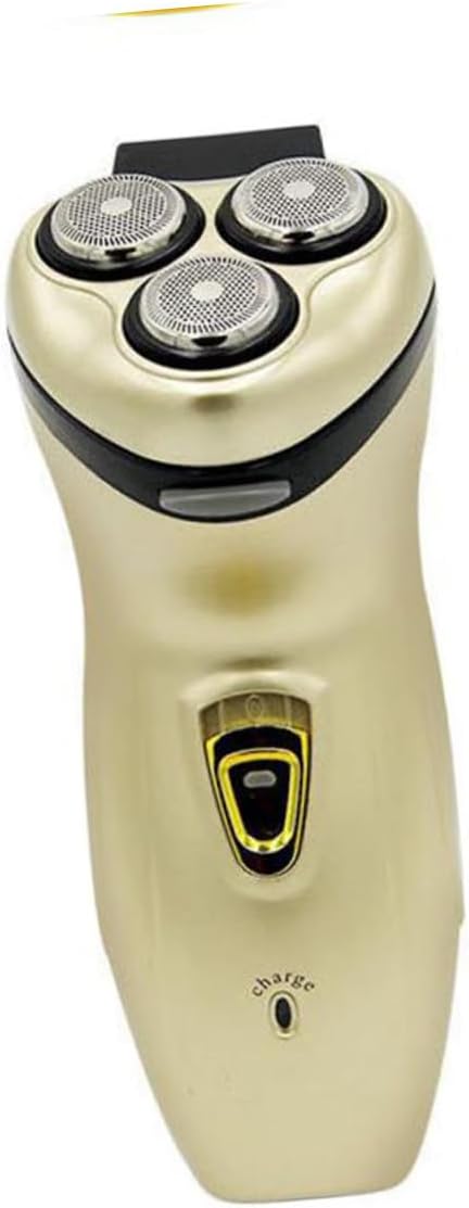 Multifunctional USB Charging Beard Hair Trimmer for Men Washable Stainless Steel Head Compact Electric Razor for Nose Ear Temples Hair Cutting Abs Frame Golden Color