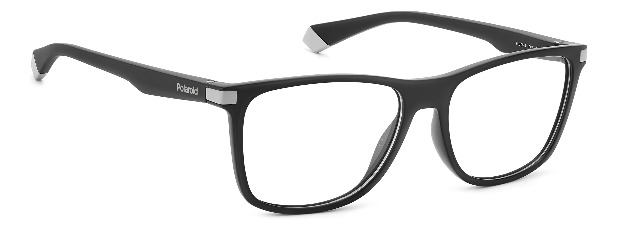 POLAROID Brille mit Sehstärke für Herren optional mit Sonnenbrillentönung oder Blaulichtfilter, Rechteckig, gefertigt aus Öko Co-Polyester (inklusive Brillenetui)