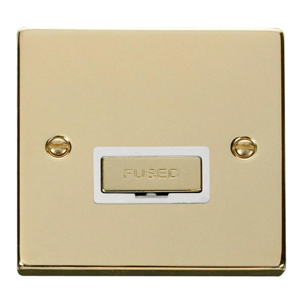Click Polished Brass 13A Fused Ingot Connection Unit