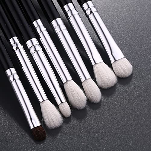 12pcs eye brush set, Eye Makeup Brush Set，Professional Blending Eyeshadow Makeup Brushes for Concealer Eyebrows Eyeliner, Soft Hairs & Wood Handle(LH08, Count, 12)
