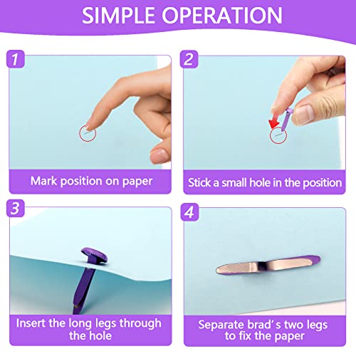 500Pcs Mini Brads For Crafts, Winspeed Colorful Metal Brads For Scrapbooking Brads, Decorative Paper Fastener Brads For Crafting School Diy Thumbtacks (8 * 18Mm) #TOP4