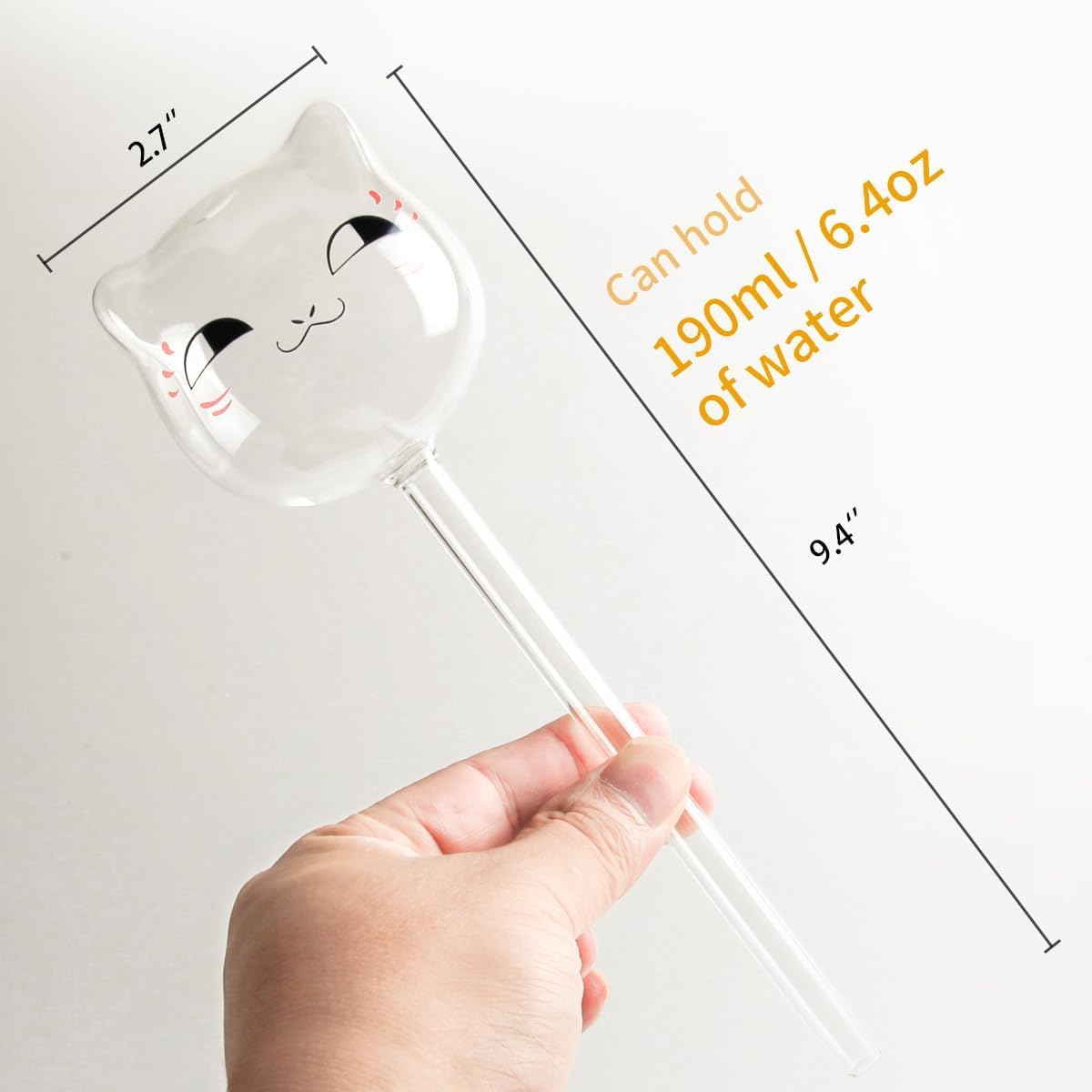Boules d'auto-arrosage, boules auto-arrosantes en verre transparent, appareils d'arrosage automatique des plantes, 3 chats