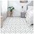 MORCART Peel and Stick Floor Tile - 20 PCS, 8" x 8" Vinyl Flooring - Waterproof Self-Adhesive Floor Tile for Bathroom, Kitchen, Living Room, Bedroom - Blue and Gray/Retro Floral Look