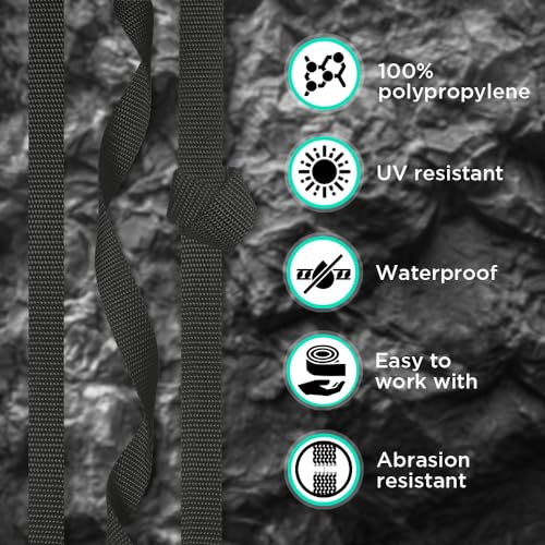 Image of TECEUM 3 /4 inch & 5 /8 inch & 1 inch & 1.5 inch & 2 inch Webbing - 10 25 50 Yards - 40+ Colors - Heavy Duty 1 Inch 1.5 Inch 2 Inch Backpack Straps - Webbing for Outdoors Indoors Crafting DIY