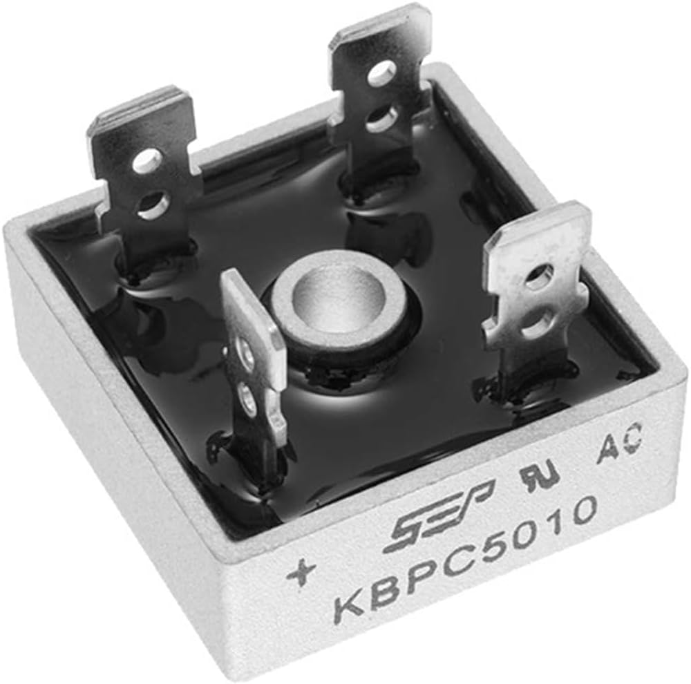 KBPC5010 Bridge Rectifier 1000 Volt 50 Amp 50 A Metal Case 1000V Diode Bridge 4 Pins Maximum Heat Dissipation(1PC)