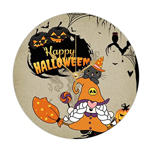 Horloges citrouille Happy Halloween pour decorer sans bruit avec style rustique