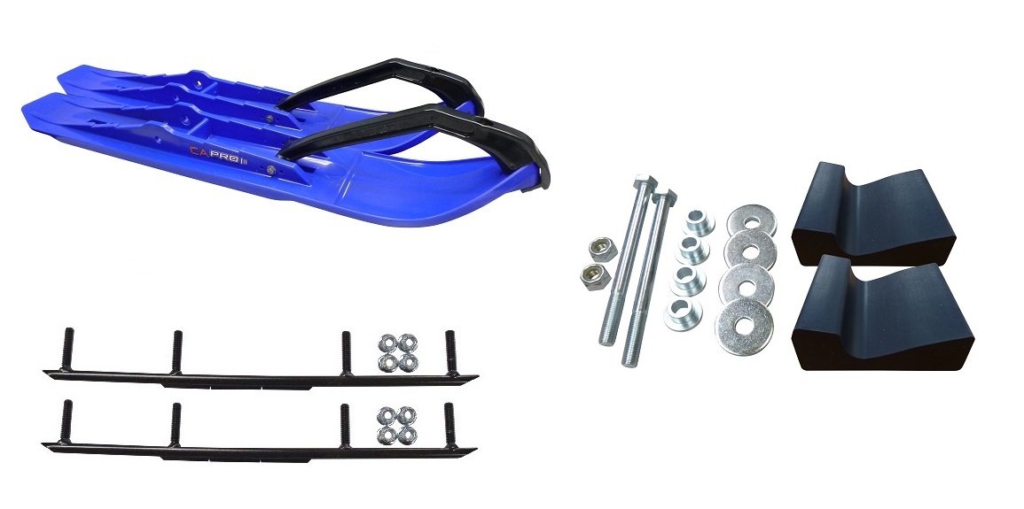 C&A Pro Blue XCS Snowmobile Skis w/ 6