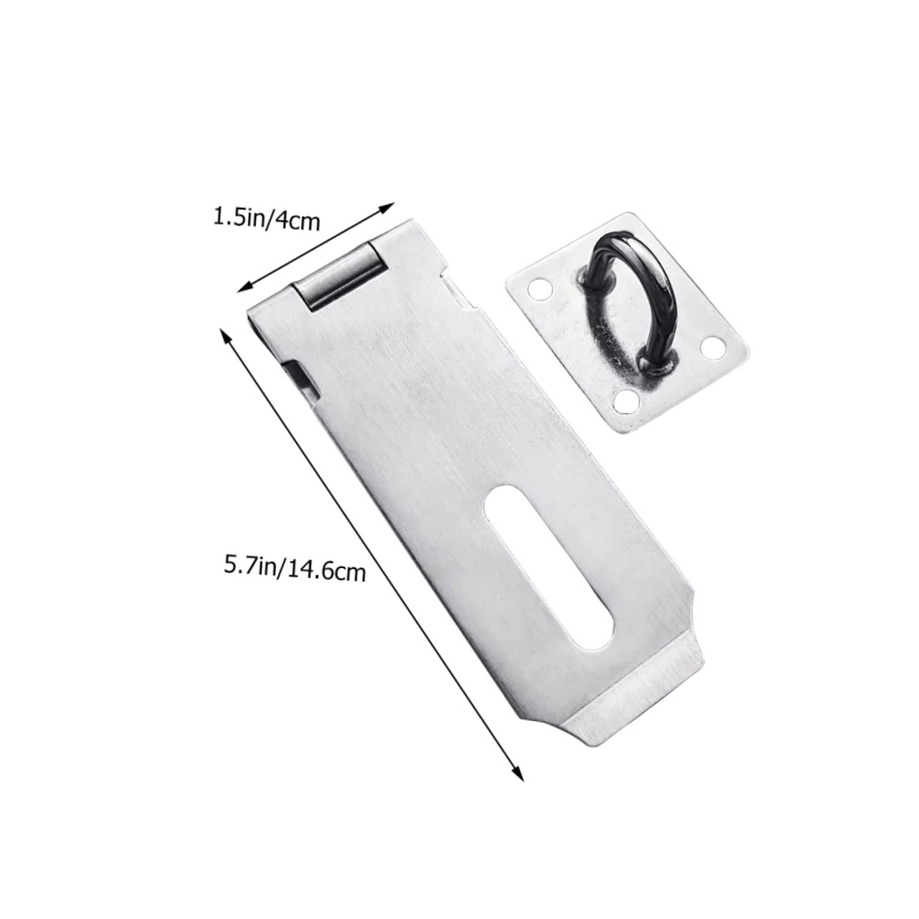 LALAFINA Garage Door Lock Kit 2pcs Padlock Latch Locks Secure Latch for Home Safety