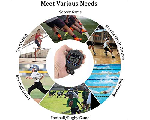 image for FomaTrade Stopwatch, Pack of 10pcs/lot Digital Handheld Multi-Function