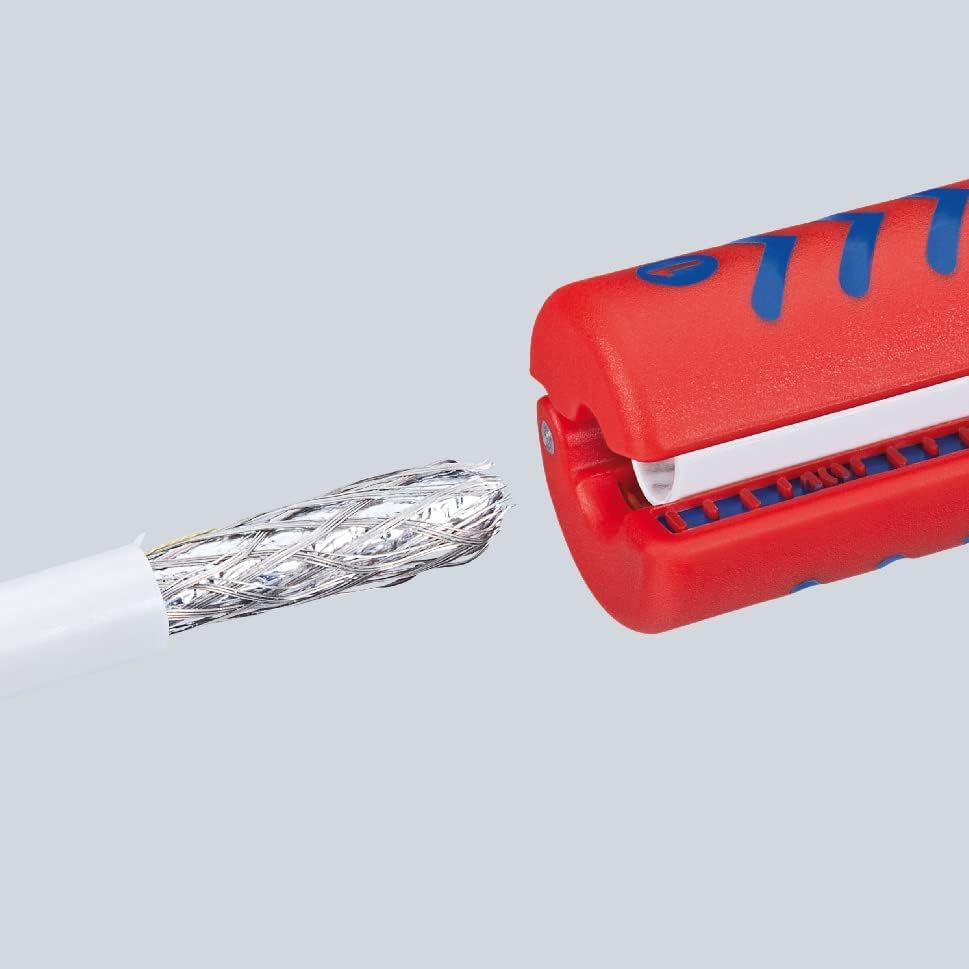 KNIPEX Abisolierwerkzeug für Koaxialkabel, 16 60 100 SB – Ansicht 4