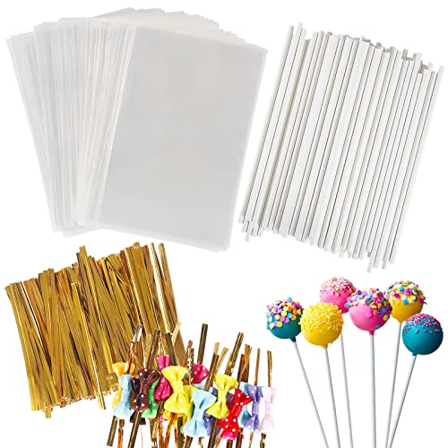 HRX Package 380-teiliges Cake-Pop-Set mit 120 x Cake-Pop-Beuteln, 120 x...